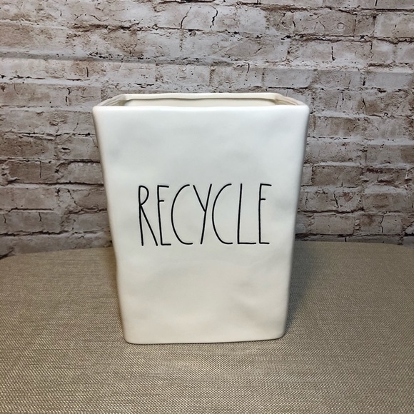 Rae Dunn Other - Rae Dunn ceramic recycle bin trash can office
